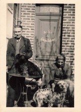 OLD PHOTOGRAPH 1942 VETERINARIAN AND HIS NURSE IN SANVIC (LE HAVRE)