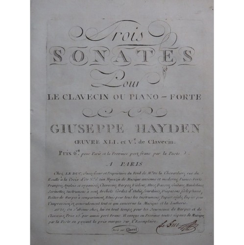 Haydn joseph trois - haydn, sonates