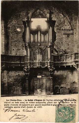 Cpa chaise dieu - la, chaise-dieu