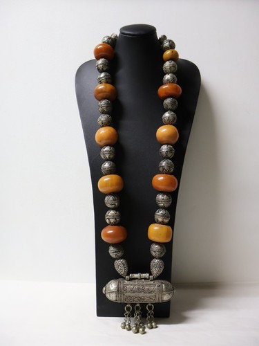 Ancien grand collier perles - grand,