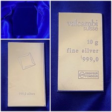 Lingot argent Pur 10g VALCAMBI