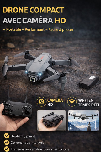 Drone e88 pro compact avec - 🦬drone,