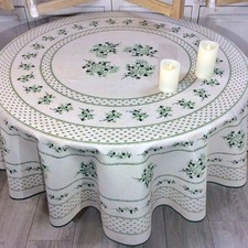Nappe ronde olivou écru 1m 80