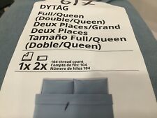 IKEA DYTAG DYTÅG Duvet cover and pillowcases BLUE FULL/QUEEN  (Double/Queen) NEW
