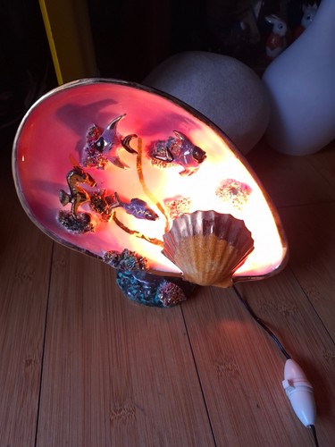 Lampe coquillage ceramique - lampe,