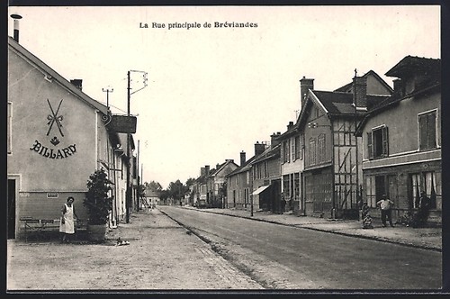 Cpa bréviandes rue - bréviandes,, la