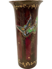 Fieldings Devon Sylvan Lustre Vase Butterfly Design Stoke England