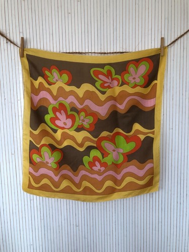 Foulard carré soie - foulard, vintage