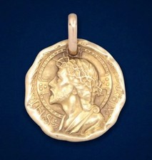 medaille pendentif christ or