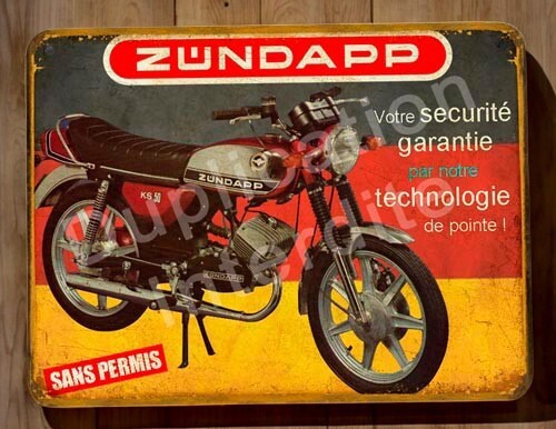 Plaque métal vintage zundapp - plaque,