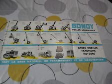 Brochure brochure BONDY excavator mobile crane French tractors