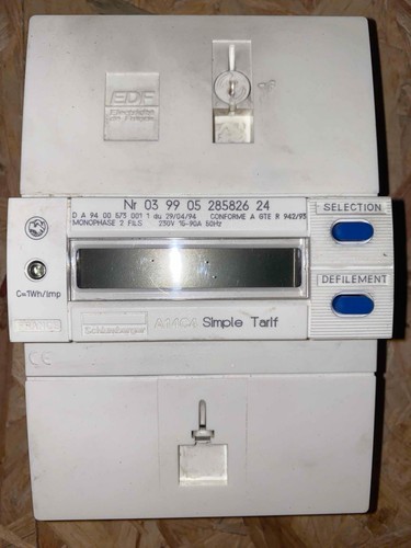 Compteur électrique bleu