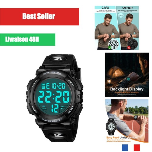 Montre homme sport militaire - homme,