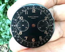 Baume et Mercier Chronograph Vintage Dial Black Gilt 34.5mm for Landeron 48