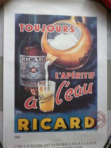 Affiche publicitaire ricard - publicitaire,