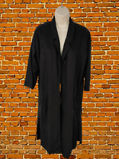 WOMENS SELECTED FEMME EUR 38 UK 10 BLACK LONGLINE OPEN DUSTER WORK BLAZER JACKET