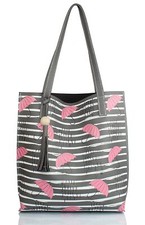 Nouveau Sac Tote Western Pour Femmes Pour Filles Imprimé Parapluie Gris
