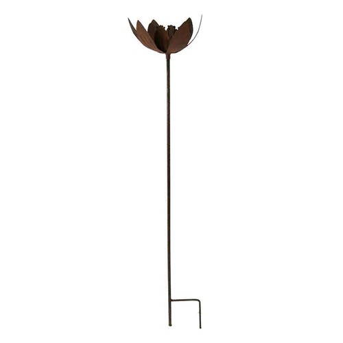 Tuteur fleur acier rouille
