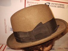 Borsalino Mens Brown Hat Fedora Size 7