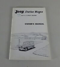 1960 Jeep Willys Station Wagon Utility Delivery 2WD Owner's Manual