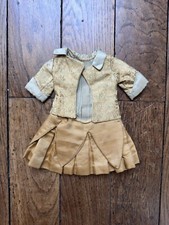 Antique French Gold Doll Style Silk Dress