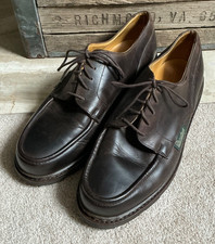 $635 PARABOOT men's "Villandry" dark brown Griff II leather shoes UK 8.5-US 9.5