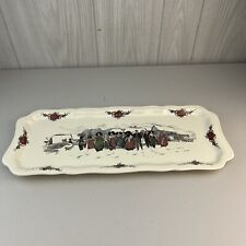 Vintage 17.5" x 7.25" D.V. Sarreguemines France Obernai H. LOUX Long Dish Cake