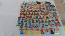 LOT PETIT SOLDAT PLASTIQUE FARWEST INDIEN COWBOY CYRNOS STARLUX POUR BRICOLEURS