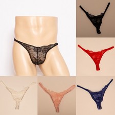 Slip lingerie taille basse sous vêtement clubwear string maison dentelle culott