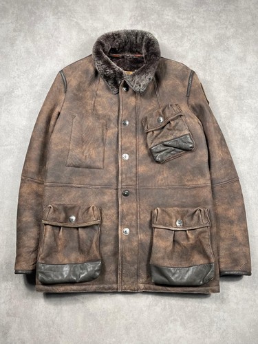 Parajumpers leather fur jacket - parajumpers,