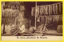 Old postcard old tobacco planter DIDOT in ROCHEHAUT FRAHAN on SEEDOIS drying leaves