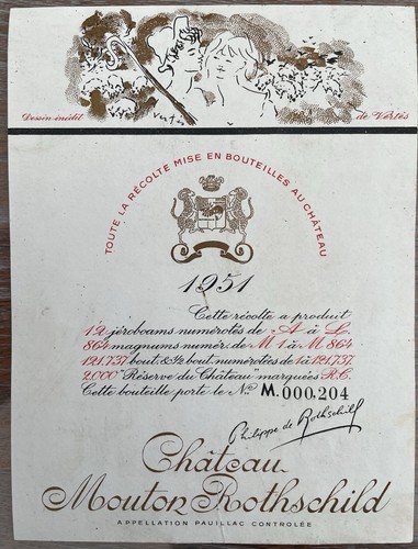 étiquette château mouton - Étiquette,