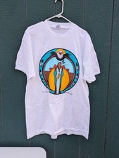 Vtg Single Stitch White Delta T Shirt Irving Navajo FuTech Designs 1996 - Sz XL