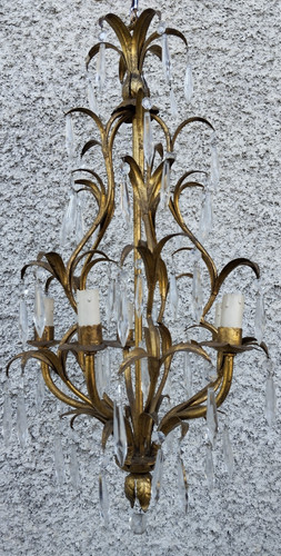 Lustre cage feuilles métal - cage,