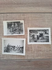 TRACTEUR ENGIN AGRICOLE 3 ANCIENNES PHOTOS CIRCA 1950