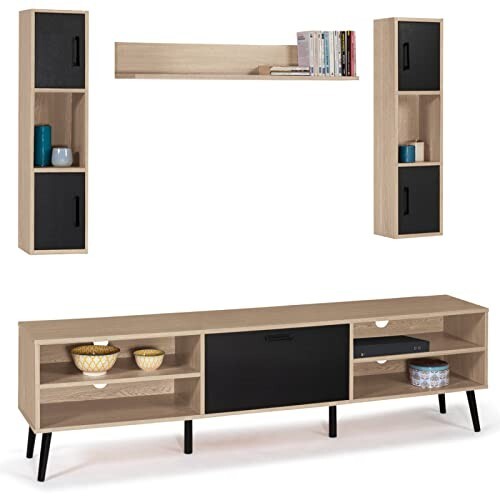 Ensemble meubles bois noir - meubles,