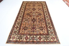 Tapis oriental doré kazak de 6 x 9 pieds tapis afghan noué à la main...
