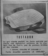 1964 LE CREUSET LE GRIL A MEAT TOASTADOR ADVERTISEMENT - ADVERTISING 