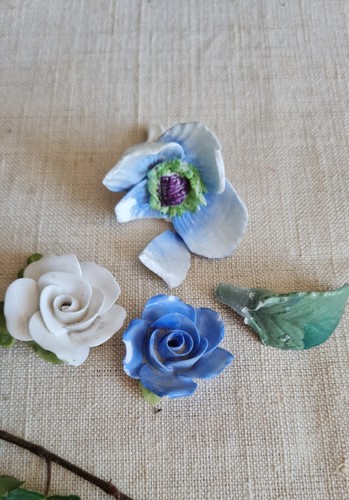 Anciennes fleurs porcelaine - fleurs,