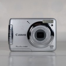 Canon PowerShot A480 10.0MP Digital Camera Silver, Manual - Refurbished