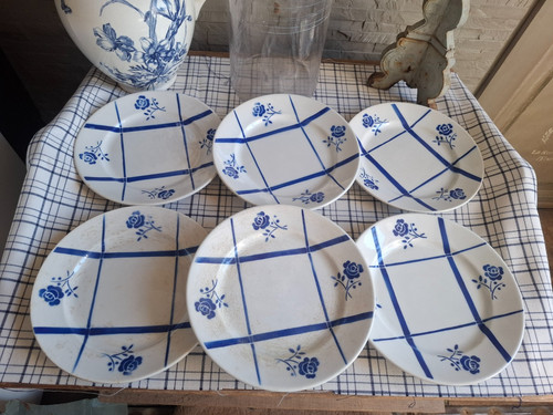 Assiettes plates xxème - 6,