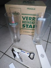 Lot 6 verres bière Heineken