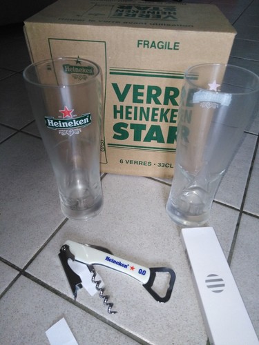 Lot verres bière heineken - lot,