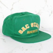 Vintage Sacramento Sac State Hornets Snapback Hat Cap 90s New Era Script