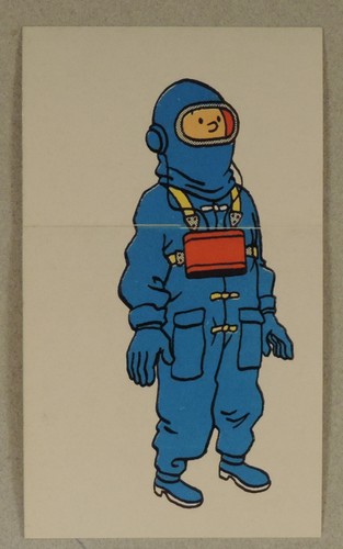 Herge tintin autocollant lune - herge,