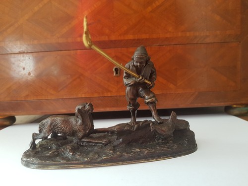 Sculpture bronze personnage - sculpture,