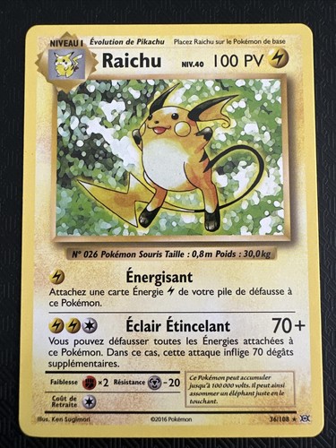 Carte pokémon raichu - pokémon,