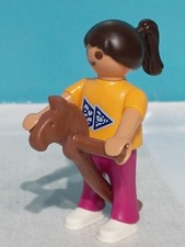 PLAYMOBIL FIGURINE FILLE AVEC COLETTE ET CHEVAL MAISON CHAMBRE ENFANTS CITY LIFE