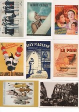 13 EDITH PIAF Advertising Postcards, Chocolate, War Liberation Poster