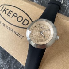 Ikepod Duopod 003 Gold Dots Watch Rubber Band Used Excellent Condition